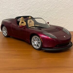 Tesla Roadster RC Car Maxtech Metallic Burgundy Remote Control Electric Toy